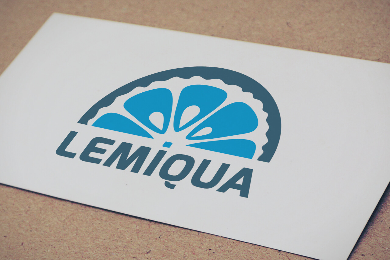 Corporate Design Logo-Design LEMIQUA – frisches Branding mit Zitronen-Icon, Wortmarke in Blau