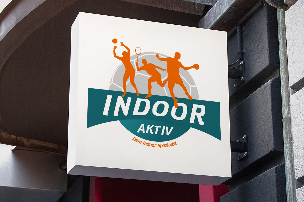 Corporate Design Leuchtkasten mit Logo Indoor Aktiv – Corporate Design für Indoor-Sport und Freizeit