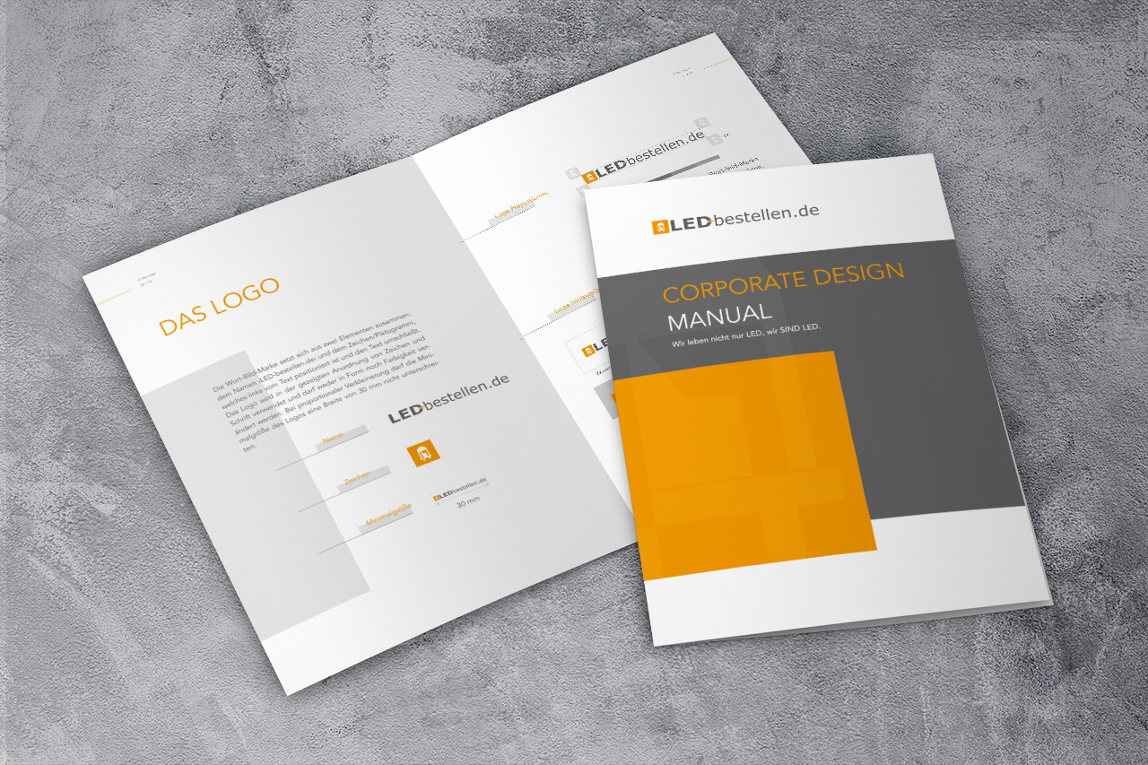 Corporate-Design-Manual Corporate-Design-Manual für LEDbestellen.de – Branding-Guidelines mit Logo-, Farb- und Typografie-Definition
