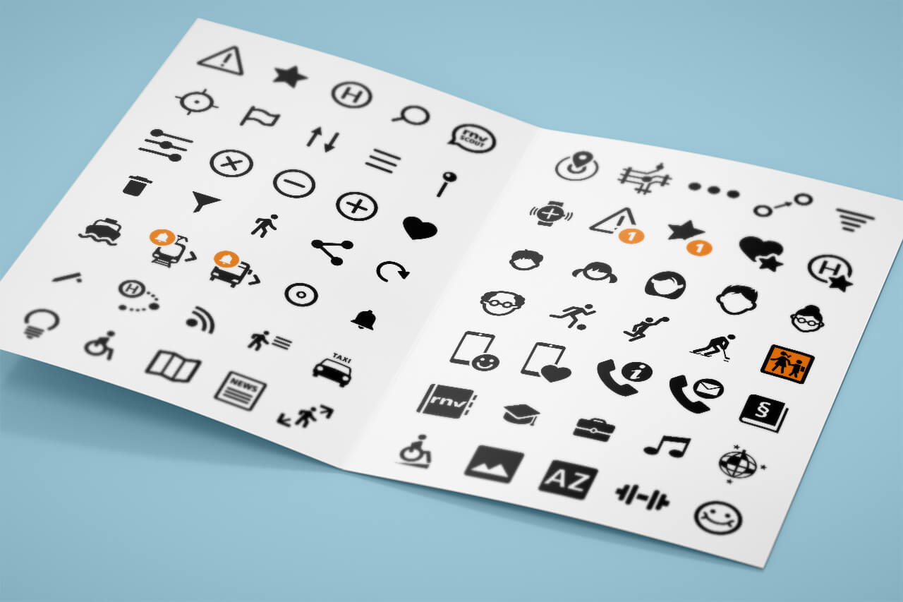 Iconset/UI-Element Icon-Set für rnv (ÖPNV) – UI-Icons für App, Fahrgastinfo und Barrierefreiheit